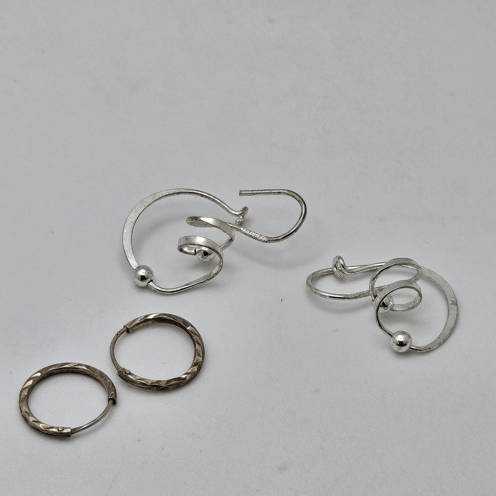 Sterling Silver 925 Earring Lot Of 2